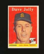 1958 Topps Baseball Card #183 Dave Jolly San Francisco Giants