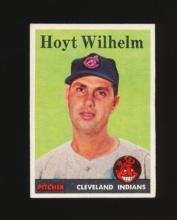 1958 Topps Baseball Card #324 Hall of Famer Hoyt Wilhelm Cleveland Indians