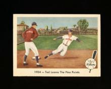 1959 Fleer "Ted Williams" Baseball Card #4 "Ted Learns The Fine Points"