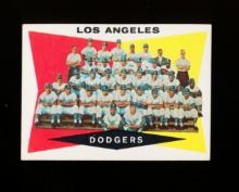 1960 Topps Baseball Card #18 Los Angeles Dodgers Team/Checklist