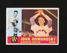 1960 Topps Baseball Card #87 John Romonowski Washington Senators