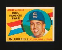 1960 Topps ROOKIE Baseball Card #124 Rookie Jim Donohue St Louis Cardinals