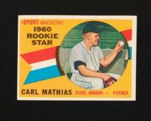 1960 Topps ROOKIE Baseball Card #139 Rookie Carl Mathias Cleveland Indians