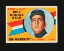 1960 Topps ROOKIE Baseball Card #145 Rookie Jim Umbricht Pittsburgh Pirates