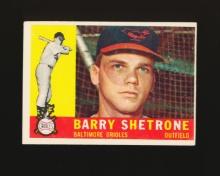 1960 Topps ROOKIE Baseball Card #348 Rookie Barry Shetrone Baltimore Oriole