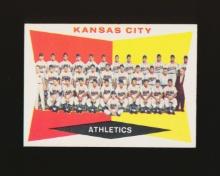 1960 Topps Baseball Card #413 Kansas City Athletics Team/Checklist