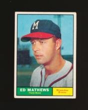 1961 Topps Baseball Card #120 Hall of Famer Ed Mathews Milwaukee Braves