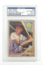 1962 Topps ROOKIE-AUTOGRAPHED Baseball Card #99 Rookie John "Boog" Powell Baltimore Orio