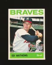 1964 Topps Baseball Card #35 Hall of Famer Ed Mathews Milwaukee Braves