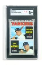 1970 Topps ROOKIE Baseball Card #189 Rookie Stars Thurman Munson and Dave M