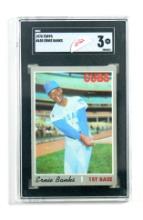 1970 Topps Baseball Card #630 Hall of Famer Ernie Banks Chicago Cubs. Grade