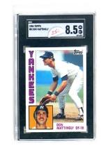 1984 Topps ROOKIE Baseball Card #8 Rookie Hall of Famer Don Mattingly New Y
