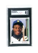 1989 Upper Deck ROOKIE Baseball Card #1 Rookie Hall of Famer Ken Griffey Jr