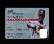 1995 Studio Platinum Insert AUTOGRAPHED Baseball Card #23 of 25 Hall of Fam