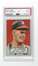 1952 Topps Baseball Card #162 Del Crandall Boston Braves. Graded PSA GOOD-2
