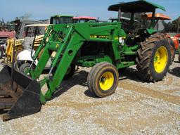 JOHN DEERE 2755 WITH 245 LOADER/BUCKET/HAY SPEAR