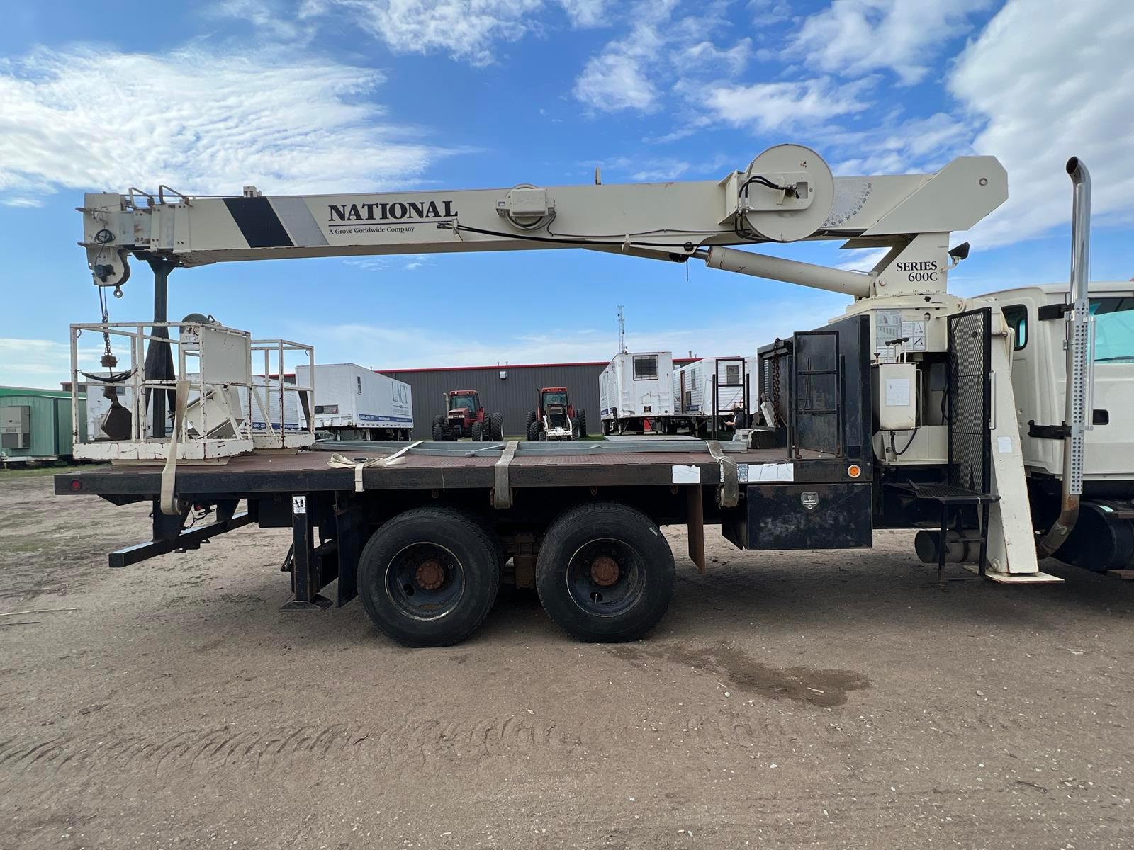 1995 Ford F-800 Flatbed Crane Truck - Diesel