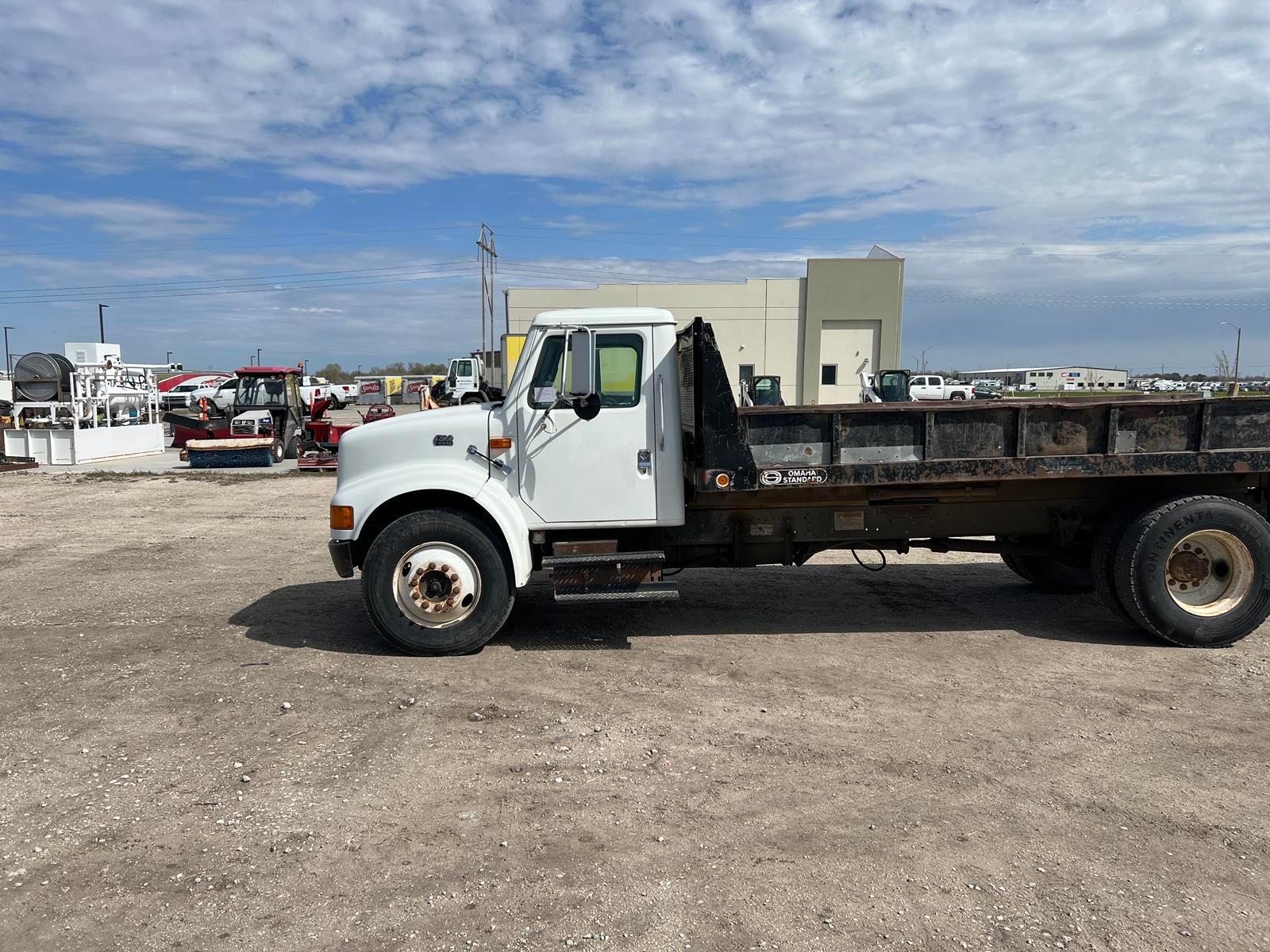 2000 International 4700 Flatbed Dump Truck - Diesel