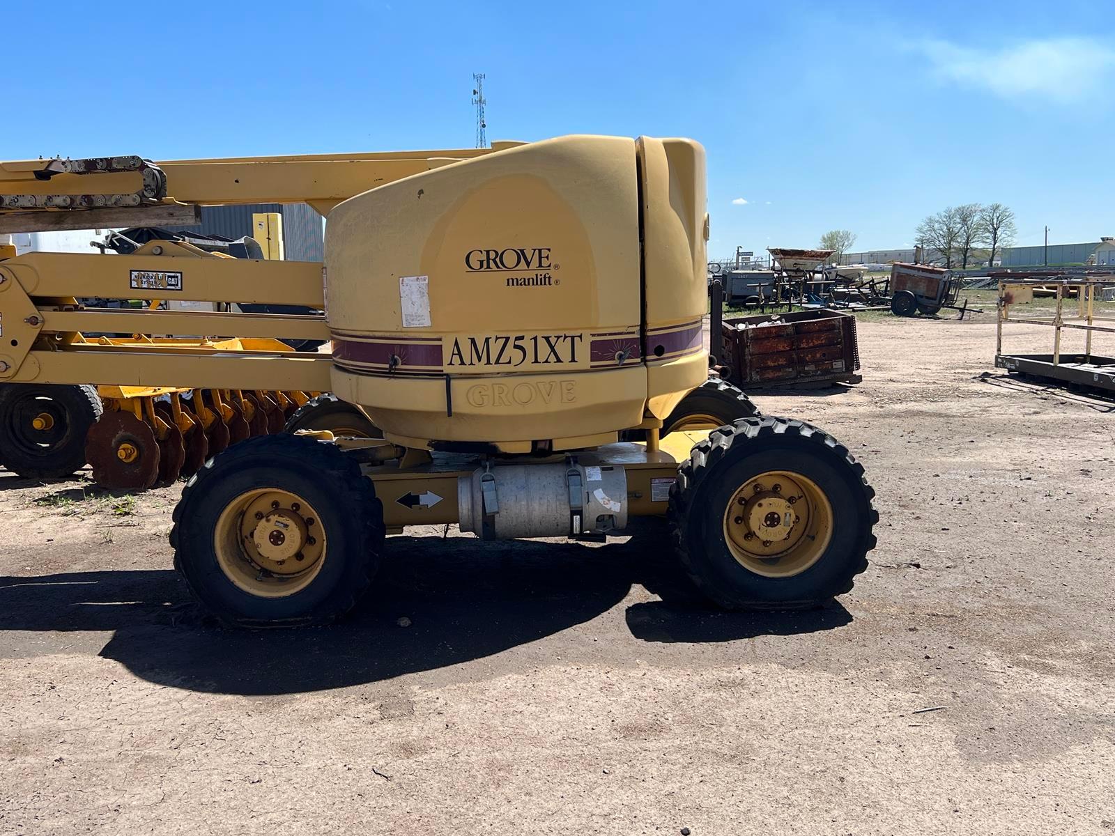 1998 Grove Amz5ixt Articulating Boom Lift - Dual Fuel