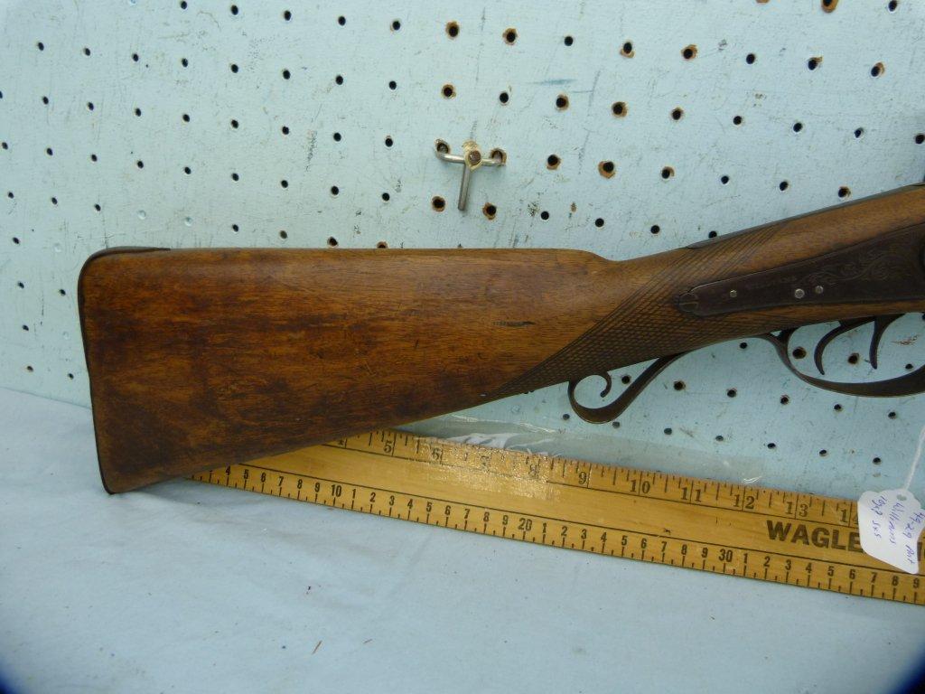 Williams SxS Shotgun, percussion black powder, 10 ga?, double triggers, SN: none