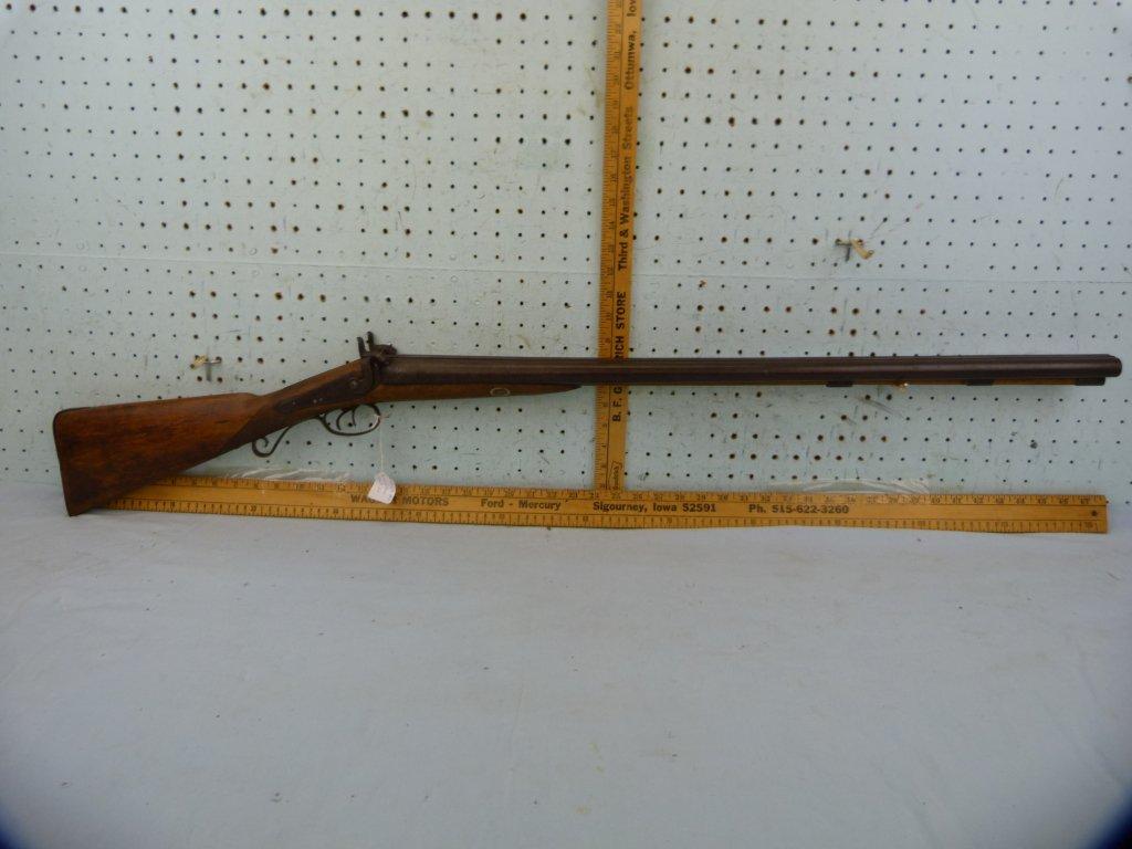 Williams SxS Shotgun, percussion black powder, 10 ga?, double triggers, SN: none