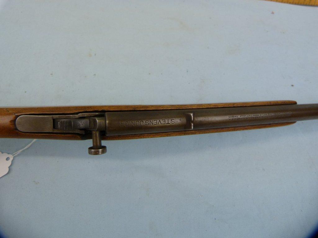 Stevens Junior Model 11 Rifle, 22 LR, drop block single shot, clean, SN:  none