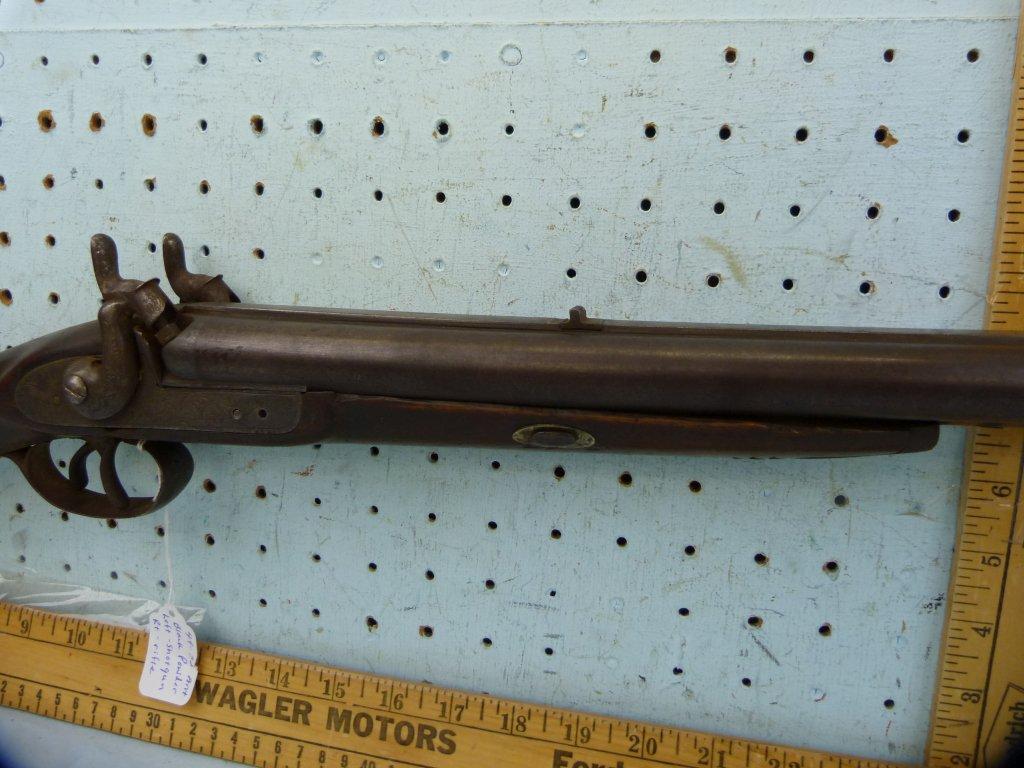 Unmarked black powder percussion SxS, SN:  none