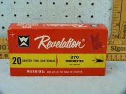 Ammo: box/20 Revelation .270 Winchester