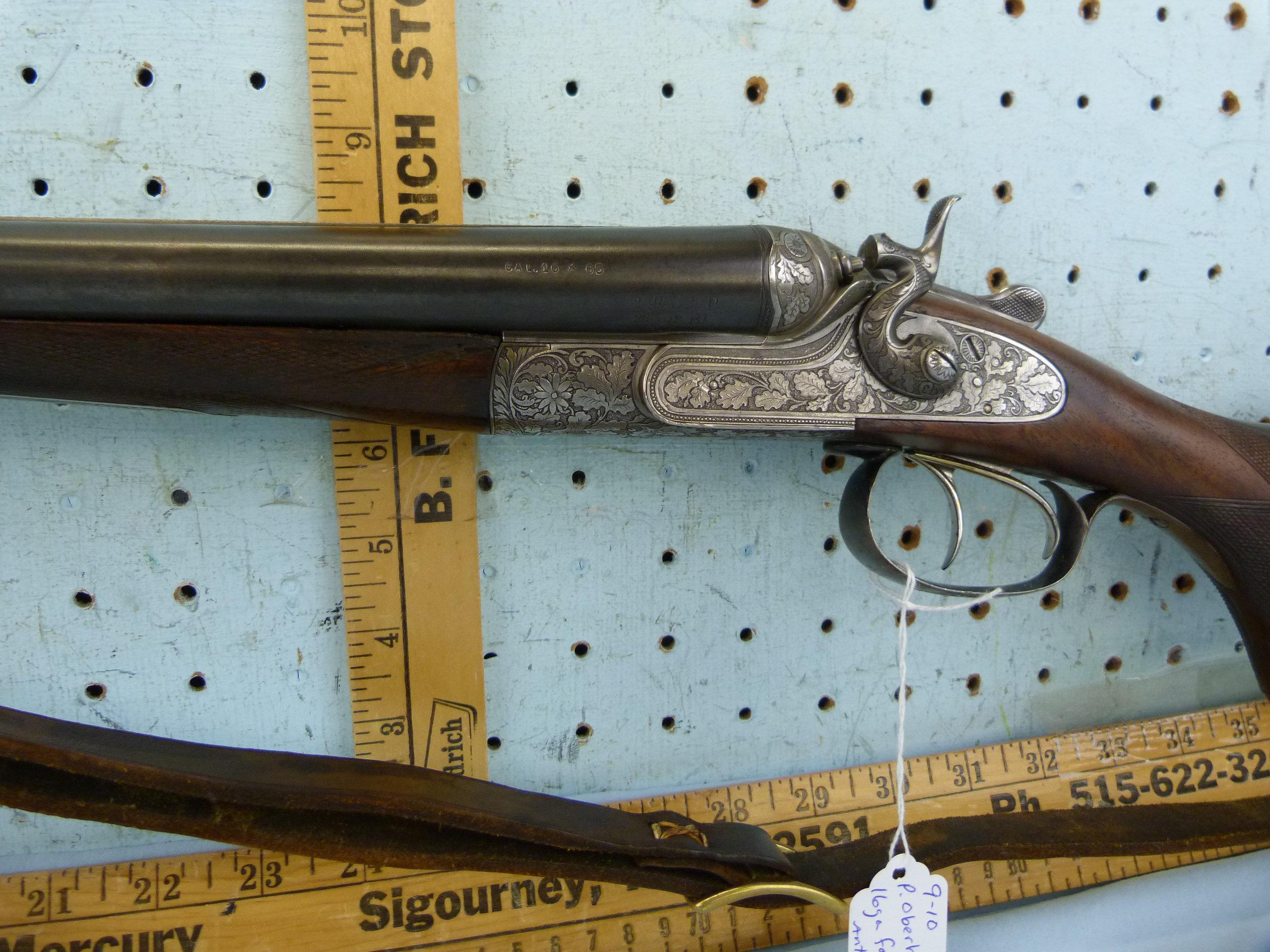P. Oberhammer SxS Shotgun, cal 16x65 (16 ga), SN: 4684