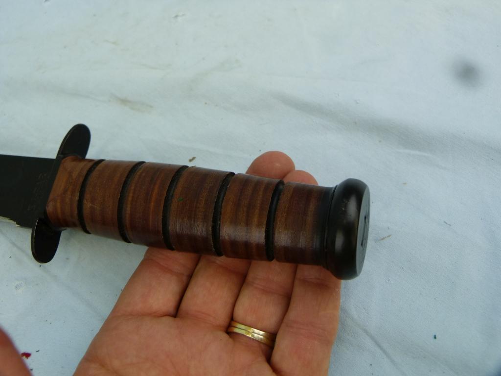 Ka-Bar USMC knife w/leather sheath, Olean, NY