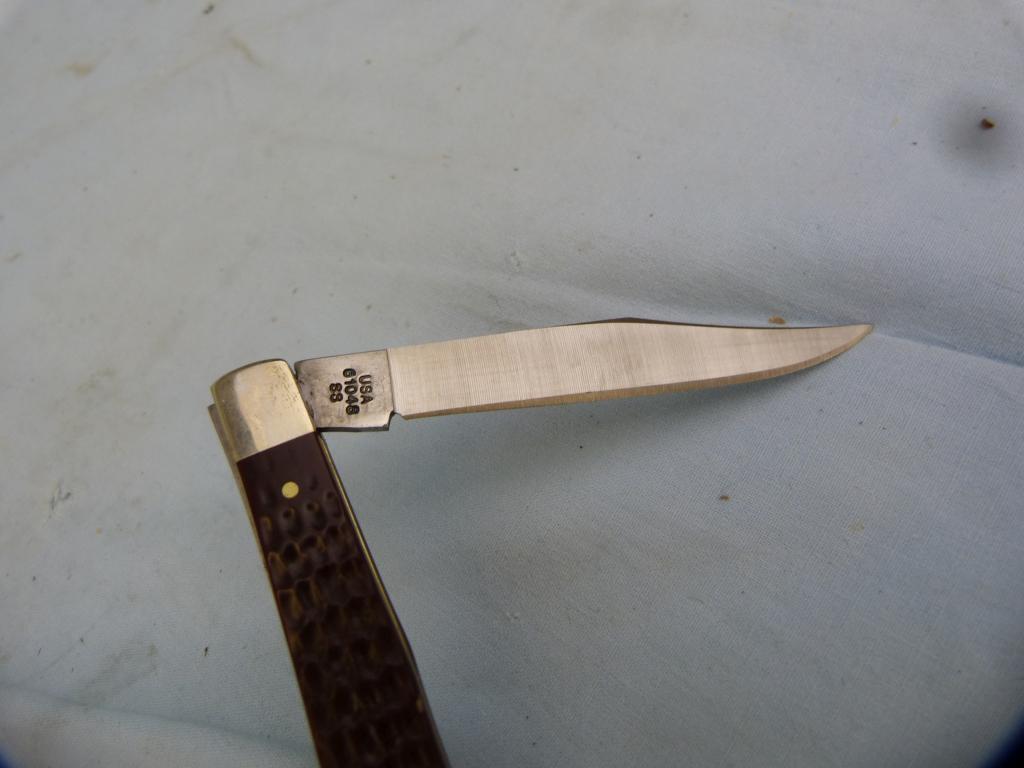 Case XX USA brown single blade knife, 61048, NIB