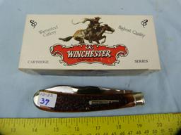 Winchester USA 29105, '94 large guide knife, orange bone, with box
