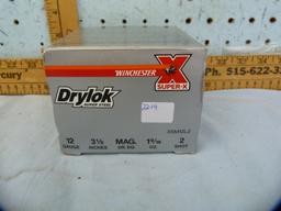 Ammo: box/25 Winchester Super X Drylok 12 ga, 3-1/2", 2 shot