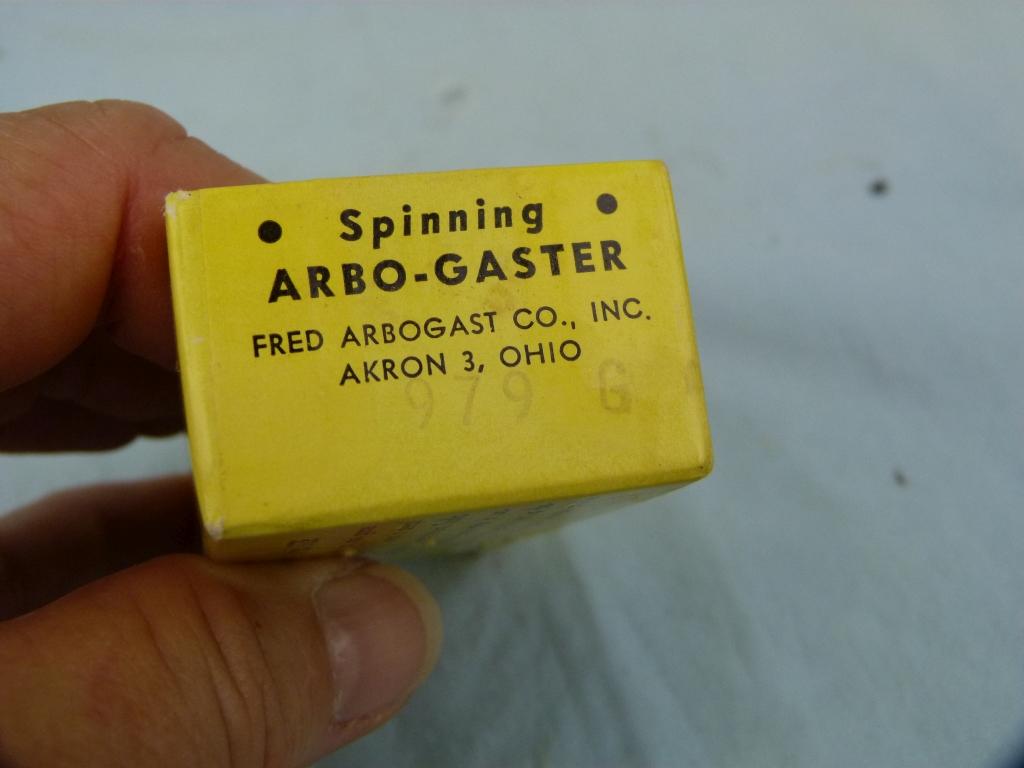 Fishing lure: Fred Arbogast Silver Flash Arbo-Gaster w/box