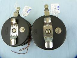 2 Automatic fly reels w/boxes & papers: Wards & Kalamazoo, 2x$