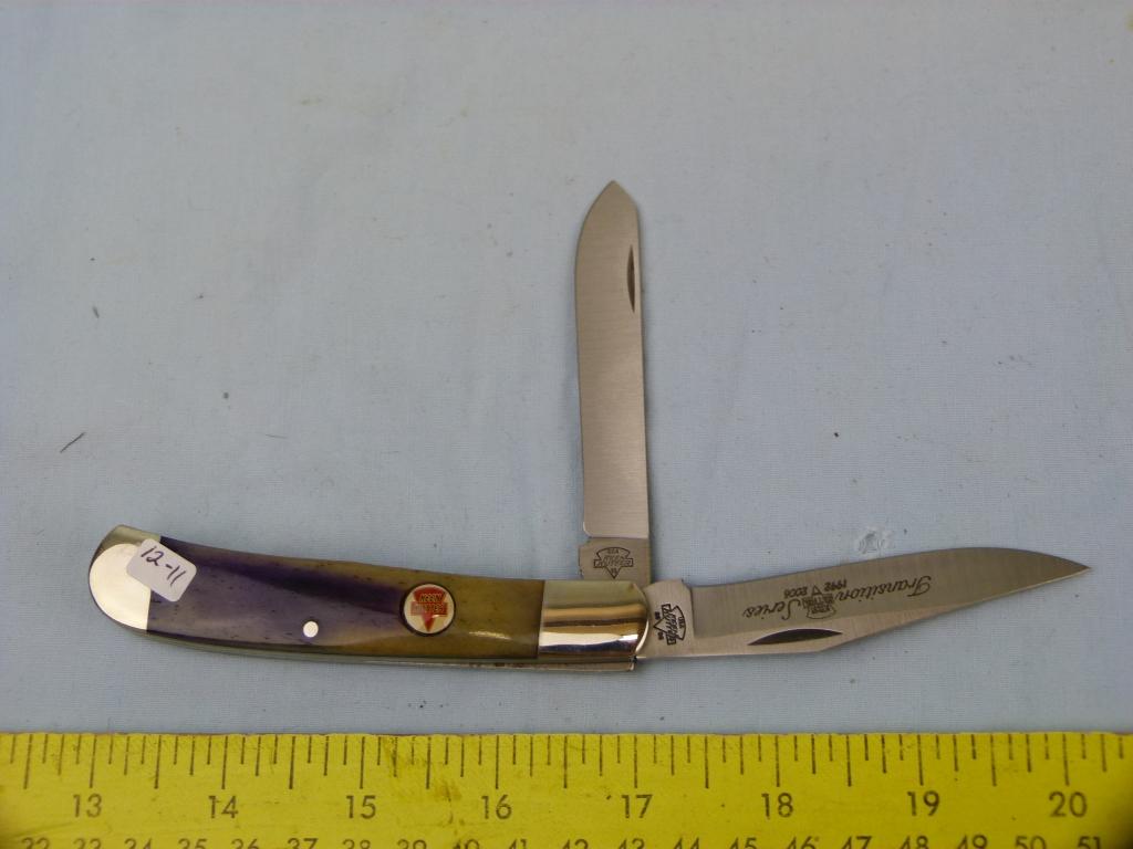 Keen Kutter USA trapper knife, purple, with box