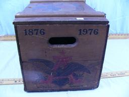 Budweiser hinged lid wooden ammo box - 18" L x 11-1/2" T x 11-3/4" D