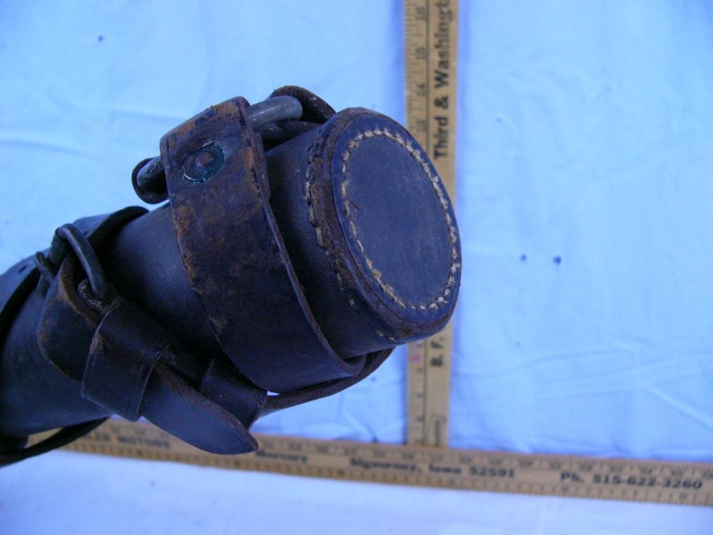 Leather scabbard for flag or telescope - 31" L