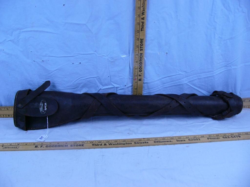 Leather scabbard for flag or telescope - 31" L