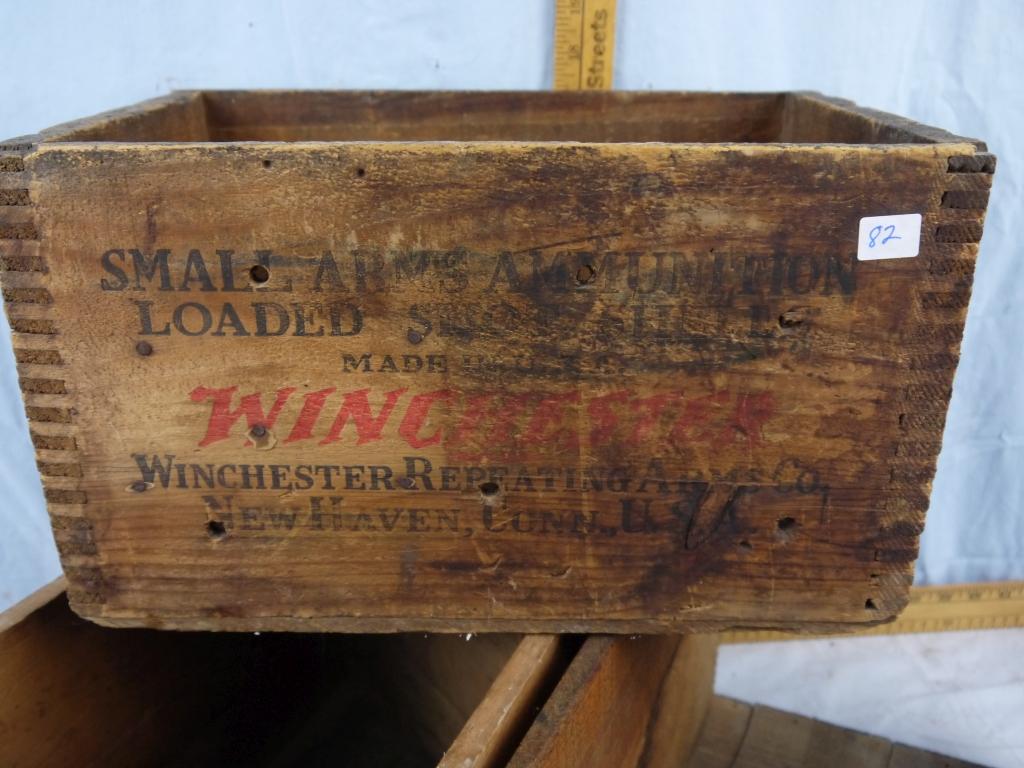 (3) wooden ammo boxes - AOM
