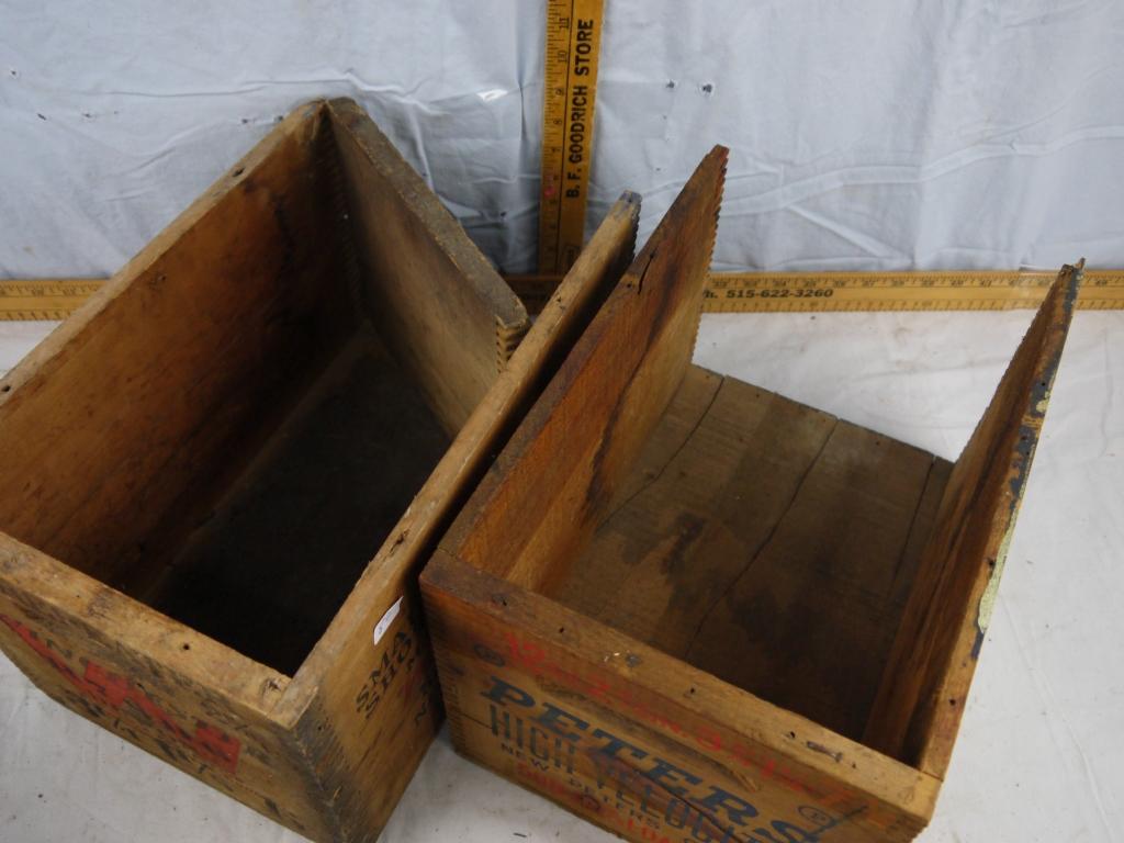 (3) wooden ammo boxes - AOM