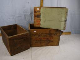(3) wooden ammo boxes - AOM