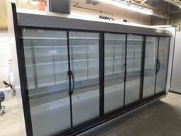 2019 12FT HUSSMANN IDDF5SU GLASS-DOOR DAIRY CASE WITH CONDENSING UNIT