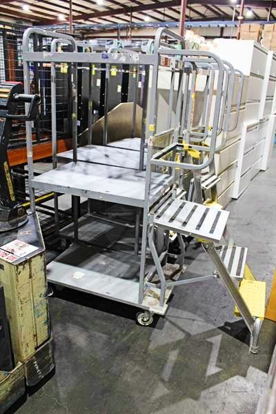 2-TIER STOCK CART WITH LADDER