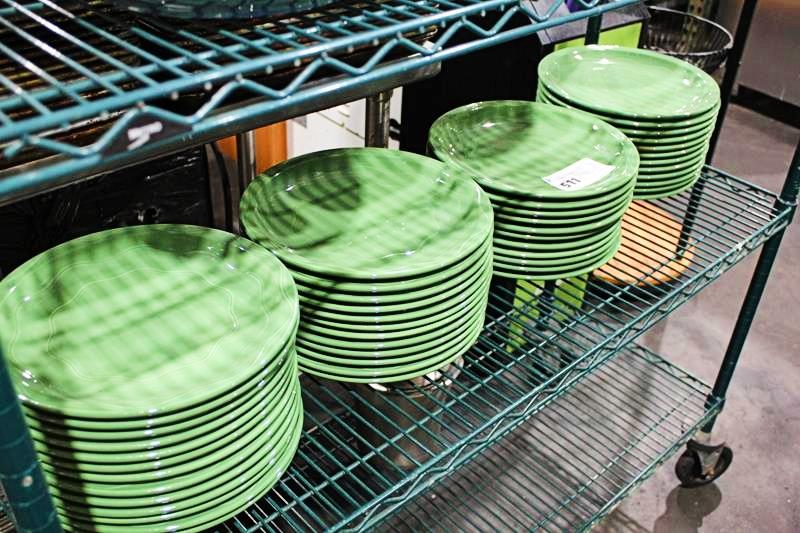 1 LOT - (46)GREEN PLATES