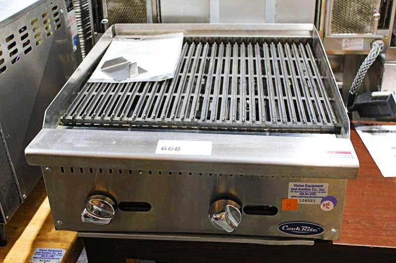 NEW COOKRITE ATRC-24 2' GAS CHAR GRILL