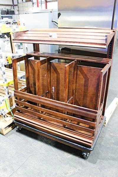 45IN. MOBILE WOOD DISPLAY RACK