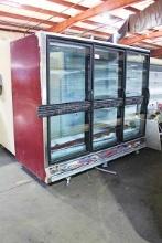 HUSSMANN RL-3U REMOTE 3-DOOR FREEZER W/ LEFT END CAP AND W/ ELECTRIC DEFROST - BY THE DOOR 2004