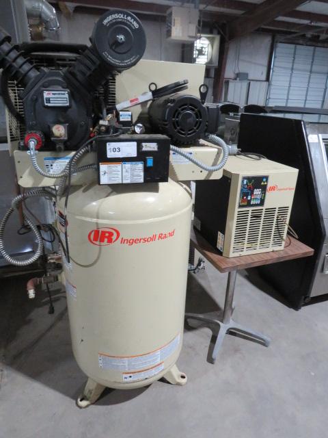 INGERSOL RAND 80-GALLON AIR COMPRESSOR 208V/3PH