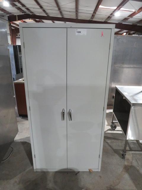 2-DOOR METAL STORAGE CABINET